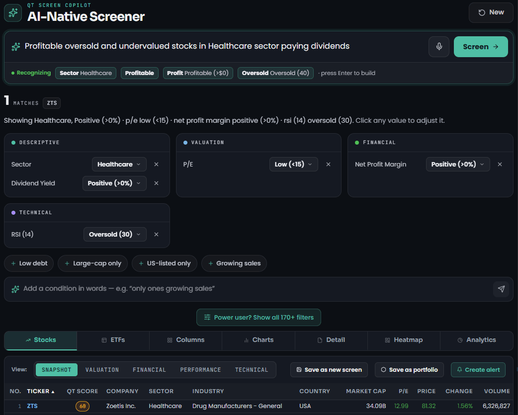 Discover · AI-Native Screener